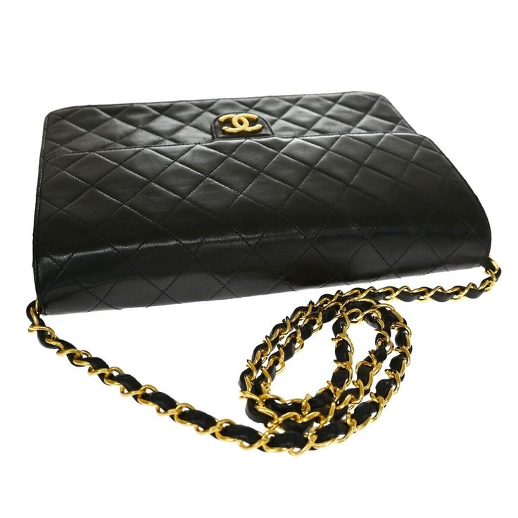 CHANEL Matelasse HandbagBrand: Chanel Model: Matelasse Color: Black Material: Leather Comes with: dust bag, box, card Dimensions: W?ÿ 25 x H 17 x D 8 Serial number: 4624812 Country of origin: France Black Quilted Bag, Card Dimensions, Shopping Chanel, Chanel Model, Box Card, Dior Shoes, Black Leather Handbags, Quilted Bag, Unique Charms