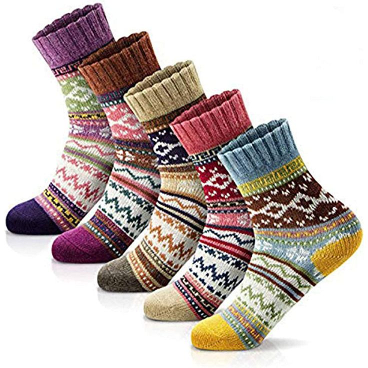 Specifications: Vintage and trendy design thick warm women's winter socks that will coordinate with whatever you're wearing. Women's vintage socks make you warm and beautiful in winter.. 29% Cotton, 35% Soft Wool, 36% Polyester. Women's winter mainly socks made of warm wool. Women winter socks are designed with soft and thick materials to keep moisture out, assured your feet comfortable, fresh and dry, awesome cozy and breathability. Keeping your feet warm and healthy during cold weather is impo Crazy Socks Ideas, Crazy Socks Outfit, Socks With Birkenstocks, Nike Socks Outfit, Socks Diy, Fall Socks, Womens Wool Socks, Socks Ideas, Thick Wool Socks