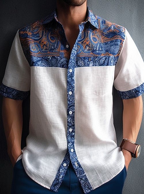 Kemeja Lelaki, Mens Printed Shirts, Camping Bbq, Linen Fashion, African Men Fashion, African Wear, Clothing Apparel, Stylish Shirts, Floral Shirt