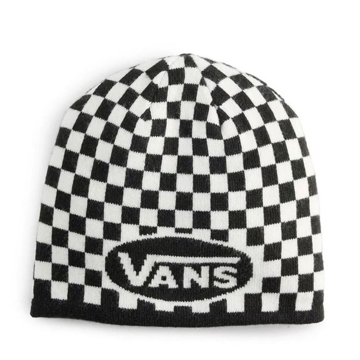 This Listing Is For A Nwt's Vans Reversible Beanie. One Side Features Vans Classic Black/White Checkerboard Print, The Other Side Features All Black With White Logo. Vans Defines Versatile Style With This Boys' Reversible Beanie Hat. Features Reversible Design Fabric & Care Acrylic Machine Wash Imported Vans Beanies, Vans Classic Black, Reversible Beanie, Vans Hats, Wall Hats, Boys Vans, Boys Beanie, Tie Dye Bucket Hat, Van Accessories