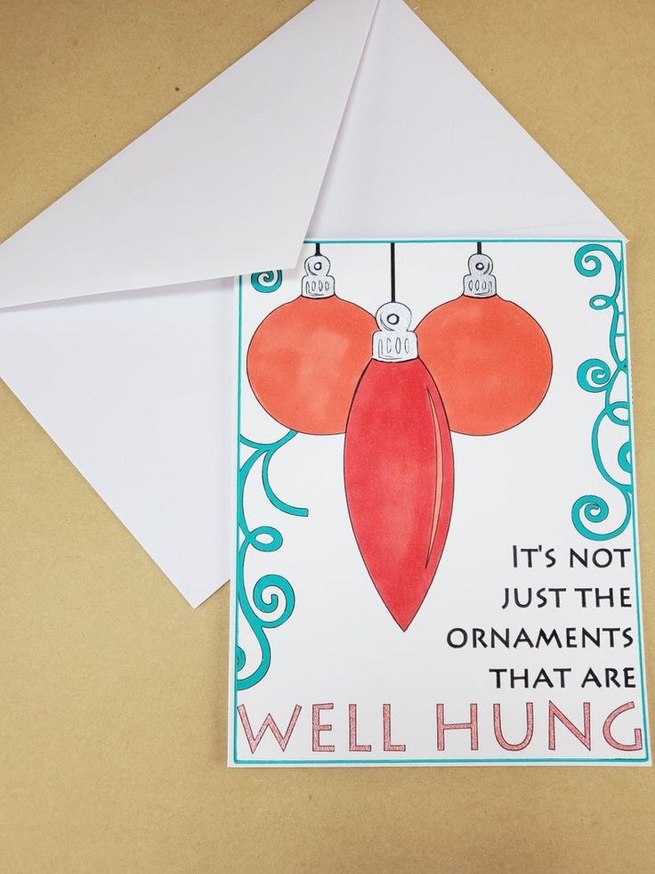 an ornament card with the words well hung on it