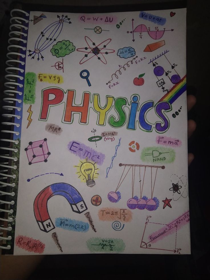 Physics science chemistry biology art doodle doodling colour cover page Physical Portfolio Design Ideas, Coverpage Ideas For Physics, Term 1 Cover Page Ideas Aesthetic, Physics Holiday Homework Cover Page, Doodles For Project Work, Physics Project Cover Page Ideas Aesthetic, Physics Project Decoration Ideas, Physics Practical File Cover, Physics Notebook Design