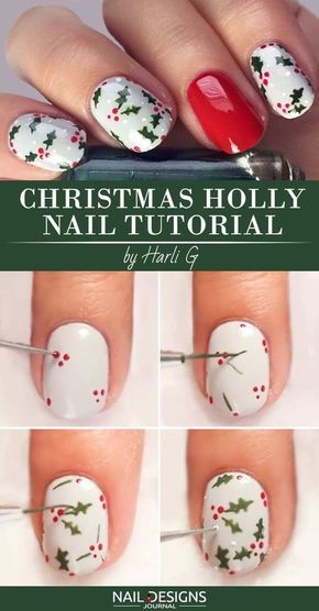 Vacation Nail Designs, Nail Christmas, Nailart Tutorial, Christmas Nail Polish, Xmas Nail Art, Nail Painting, Holiday Nail Designs, Cute Christmas Nails, Christmas Nail Art Designs