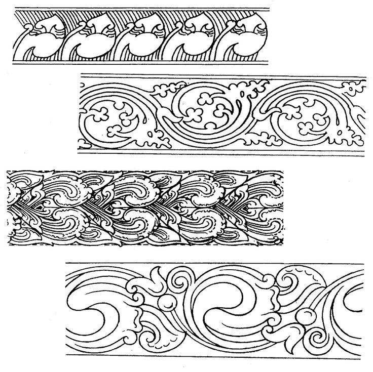 four different types of ornamental designs