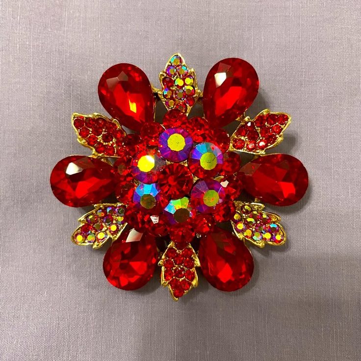 Red Brooch Pin 2.5” X 2.5” Lead Free New Sf/Pf Home Red Brooch For Valentine's Day Party, Red Brooch Pins For Valentine's Day, Red Wedding Brooch For Valentine's Day, Road Runner Bird, Red Brooch, Buttercup Flower, Chanel Brooch, Dog Brooch, Purple Sapphire