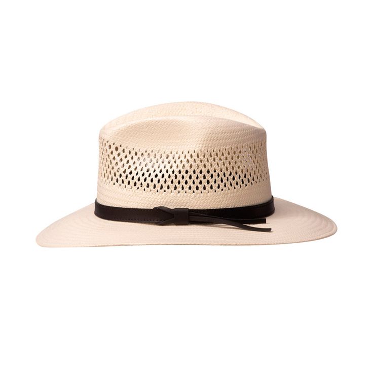 Brim: 3 1/4"; All around vent; Shantung straw; UV underbrim; Dri-Lex sweatband Stetson Hats, Outback Hat, Stetson Hat, Men Model, Hat Sizes, Straw Hat, American History, Floppy Hat, Panama Hat