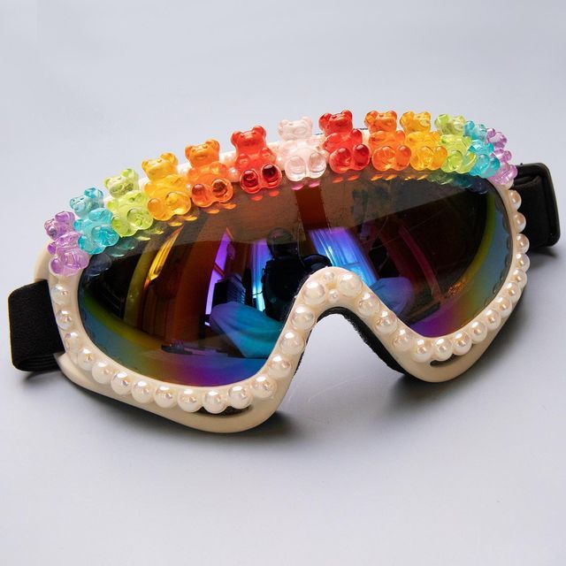 VIDAKUSH on Instagram: "y’all asked for it so here they are ❤️ originally made as a custom for burning man for @mstr_of_disguise the Gummy Bear Goggles are online now!" Blossom Costumes, Groove Cruise, Neon Rave, Rave Fits, Rave Babe, Festival Attire, Festival Outfits Rave, Rave Fashion, Bear Outfits