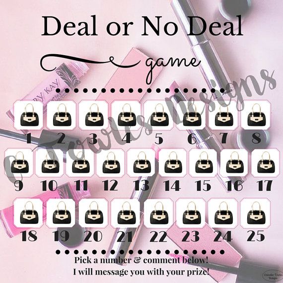 deal or no deal Mary Kay Deal Or No Deal Game, Mary Kay Challenge Ideas, Deal Or No Deal Game Ideas, Mary Kay Challenge, Deal Or No Deal Game, Mary Kay Party Games, Mary Kay Online Party, Mary Kay Games, Mary Kay Facebook Party