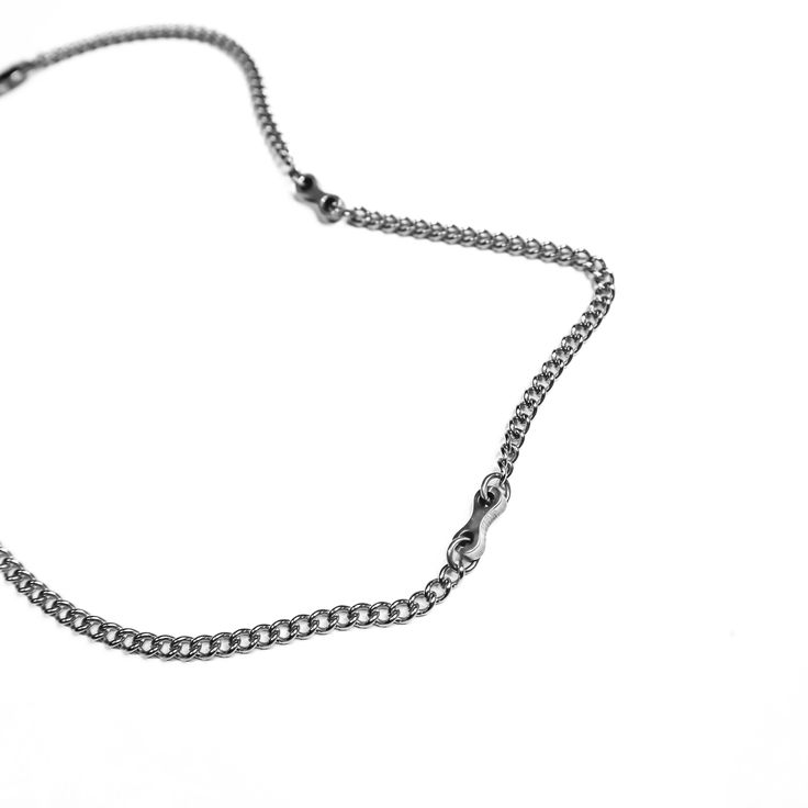 Tackle any challenge with our // abtblank Trifecta Silver Chain Necklace. Featuring three polished chain links and a reconstructed curb chain, this fearless necklace comes in two sizes with a fitted lobster clasp closure, so you can conquer any adventure with confidence and style. available in 18 and 21 inches stainless steel fitted closure reconstructed chain grunge aesthetic Casual Everyday Jewelry In Stainless Steel, Casual Everyday Stainless Steel Jewelry, Casual Silver Stainless Steel Jewelry, Nickel-free Stainless Steel Casual Jewelry, Casual Nickel-free Stainless Steel Jewelry, Casual Stainless Steel Nickel-free Jewelry, Everyday Gunmetal Jewelry With Adjustable Chain, Casual Metal Jewelry With Adjustable Chain, Casual Jewelry With Adjustable Chain In Metal