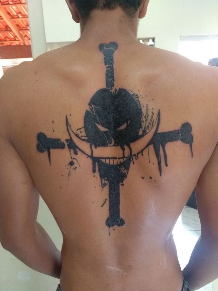 a man with a tattoo on his back