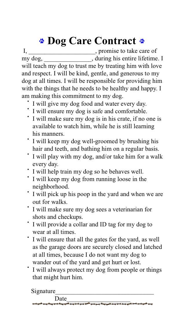 a page from the book dog care contact