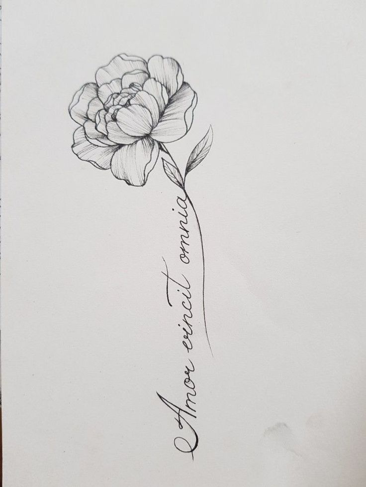 a black and white drawing of a flower with the words, i love you always