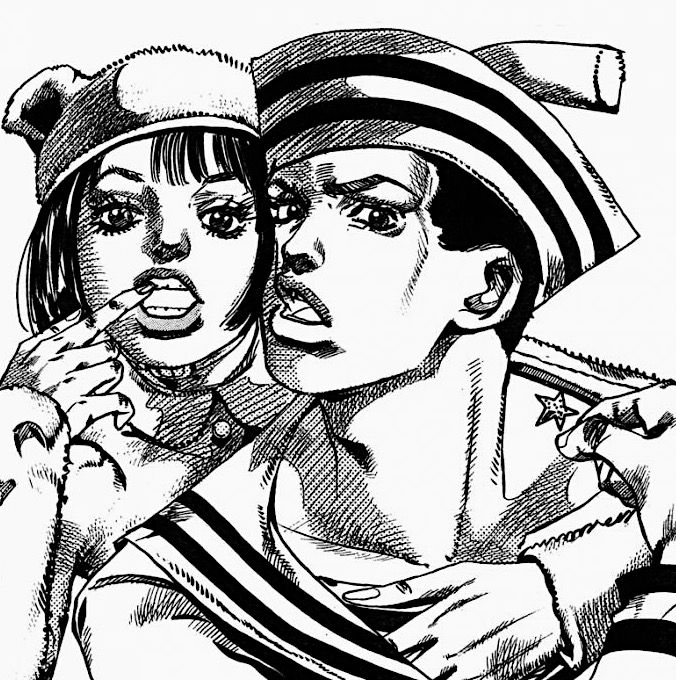 Jojolion Icons, Jjba Manga Pfp, Josuke Pfp Manga, Jojos Bizzare Adventure Manga, Jojo Widget Black And White, Jjba Manga Icons, Jjba Black And White, Gappy Higashikata, Josuke Part 8 Manga