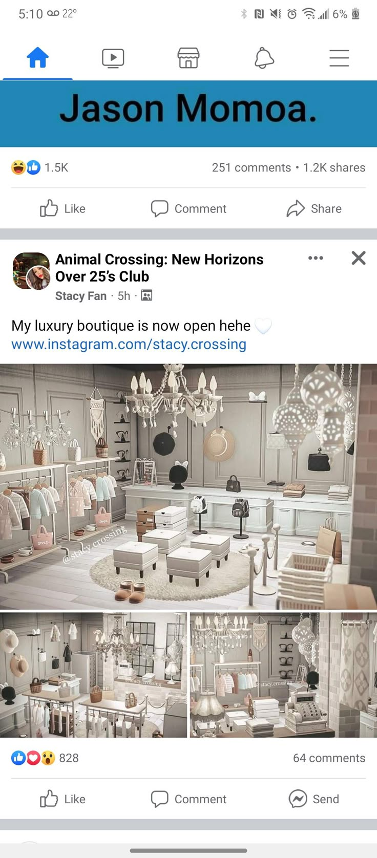 an image of a facebook page with pictures of furniture and decorations on the bottom right hand corner