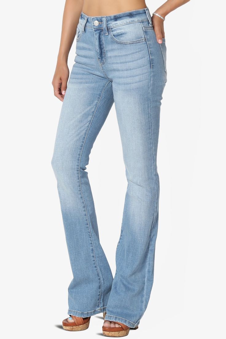 A bootcut silhouette balances your figure and creates mile-long legs in stretch-denim jeans gently faded for a perfectly worn-in look. This mid-rise pair has a touch of stretch and is whiskered and distressed for a lived-in feel. Complete this casual pair for polish with a fitted top.Whiskered, faded, mild distressed, stretch denim bootcut jeansZip fly with button closure, five-pocket silhouette, belt loops, mid riseFitted through hip and thigh; boot-cut opening, Versatile stone washFits true to Light Wash Distressed Mid-rise Flare Jeans, Mid-rise Light Wash Distressed Flare Jeans, Faded Distressed Mid-rise Flare Jeans, Faded Fall Flare Jeans, Fall Faded Flare Jeans, Faded Washed Mid-rise Flare Jeans, Mid-rise Faded Washed Flare Jeans, Mid-rise Faded Flare Jeans, Mid-rise Washed Flare Jeans For Fall