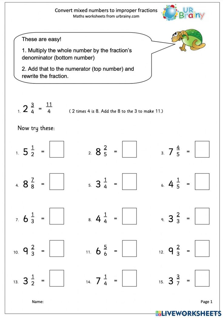 the worksheet for adding numbers to fractions is shown in this image, it shows