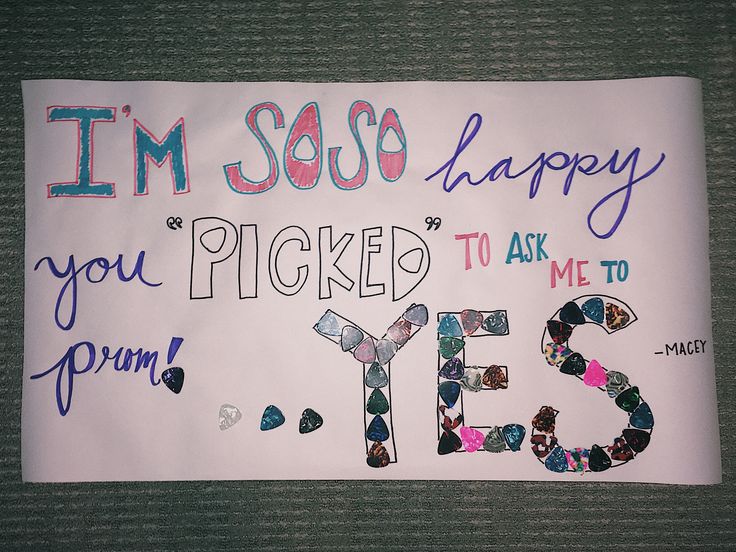 a sign that says i'm so happy you picked to ask yes