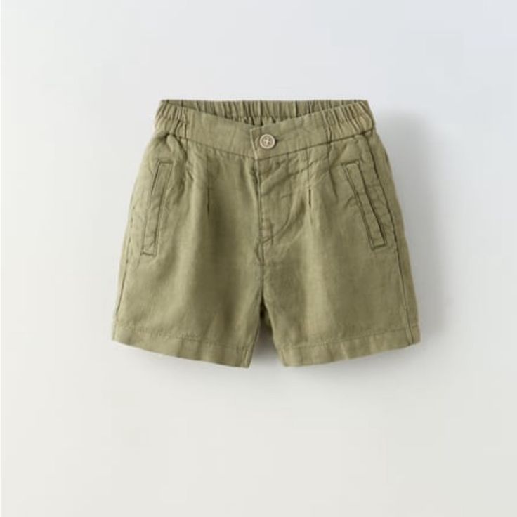 New With Tags Boys Linen Shorts Size 18-24 Fabric: Linen Color: Olive Green Original Price Is $26 Green Bottoms With Pockets For Playwear, Short Playwear Shorts With Pockets, Short Shorts With Pockets For Playwear, Cute Shorts With Pockets For Playwear, Cute Playwear Shorts With Pockets, Green Playwear Bottoms For Summer, Green Shorts With Pockets For Playwear, Green Shorts For Playwear, Green Bottoms For Summer Playwear