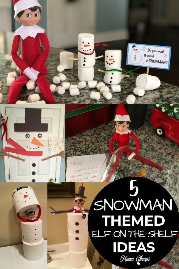 the elf on the shelf is making snowmen out of toilet paper and marshmallows