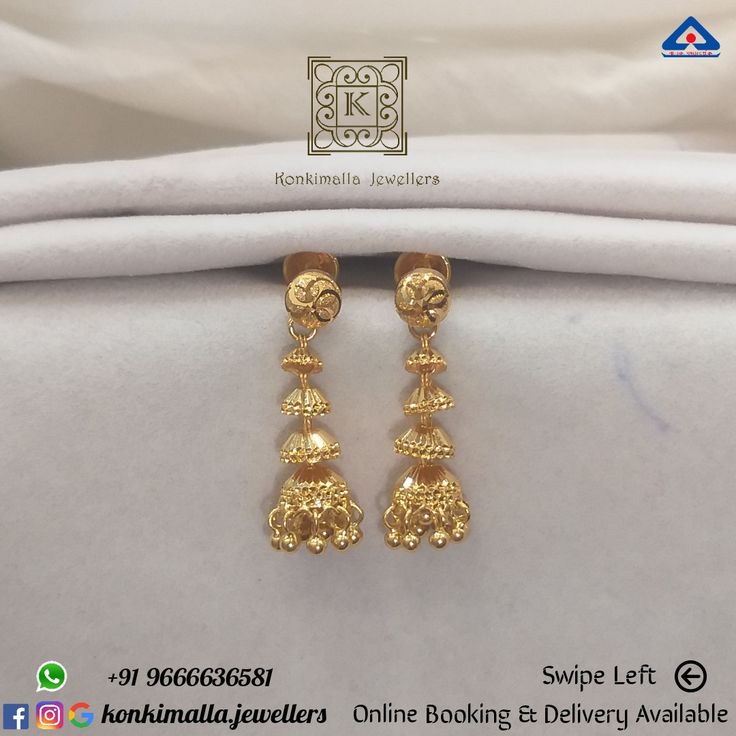 Gold Earrings Designs 4 Grams, Gold Sui Dhaga Earrings Indian, 5 Grams Gold Earrings, 4 Grams Gold Ear Rings, Big Earrings Gold, Necklace Set Indian Bridal Jewelry, Career Affirmations, Black Beats, Gold Earrings For Kids