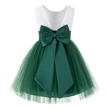 The elegant bodice feature is made of floral lace with soft tulle at the bottom. The waistline is decorated with a removable tiebow sash and to make this dress more elegant. The skirt has 3 layers, top 1st and 2nd layers is made of elegant tulle. 3rd is a layer of soft satin lining to bring comfort to your little girl while wearing the dress. The back of the dress has a button closure. Perfect for princess party, wedding, holiday, theme party, ceremony, birthday, stage performance, photo shoot, Petal Flower Girl Dress, Formal Flower Girl, Baby Pageant Dresses, Chiffon Flower Girl Dress, Backless Gown, Princess Flower Girl Dresses, Girls Lace Dress, Girls Easter Dresses, Girls Floral Dress