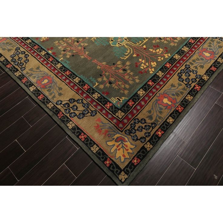 Donegal Arts & Crafts Multi Sizes Handmade Wool Oriental Area Rug Gray Green Bed, Green Bedding, Rug Gray, Branch Design, Online Home Decor Stores, Gray Green, Grey Area Rug, Bed Bath Beyond, Green And Grey