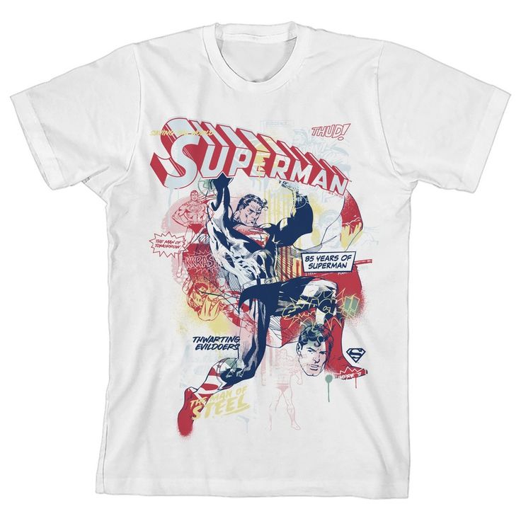 Immerse your young superhero in the legendary world of Superman with this boy's white short sleeve tee. Crafted from sustainably and fairly grown USA cotton, this officially licensed shirt features a custom sketch of Superman displaying his incredible super strength. Making a responsible and stylish choice, this high-quality garment not only expresses your child's admiration for the iconic hero but also emphasizes ethical fashion. Let your little one stand out with a unique design that adds flai Boys White T Shirt, Superhero Fashion, Super Strength, Sleeve Packaging, White Boys, White Short, Ethical Fashion, Sleeve Designs, White Tshirt