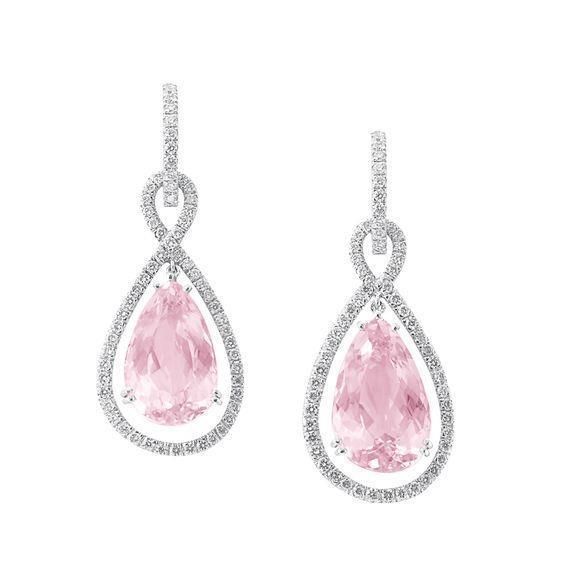 9.00 Carats pink kunzite and diamonds lady dangle earrings gold 14k Pink Diamond Earrings, Pink Kunzite, Diamond Girl, Pink Diamonds, Diamonds Jewelry, Gem Diamonds, Diamond Dangle Earrings, Dope Jewelry, Women Diamond