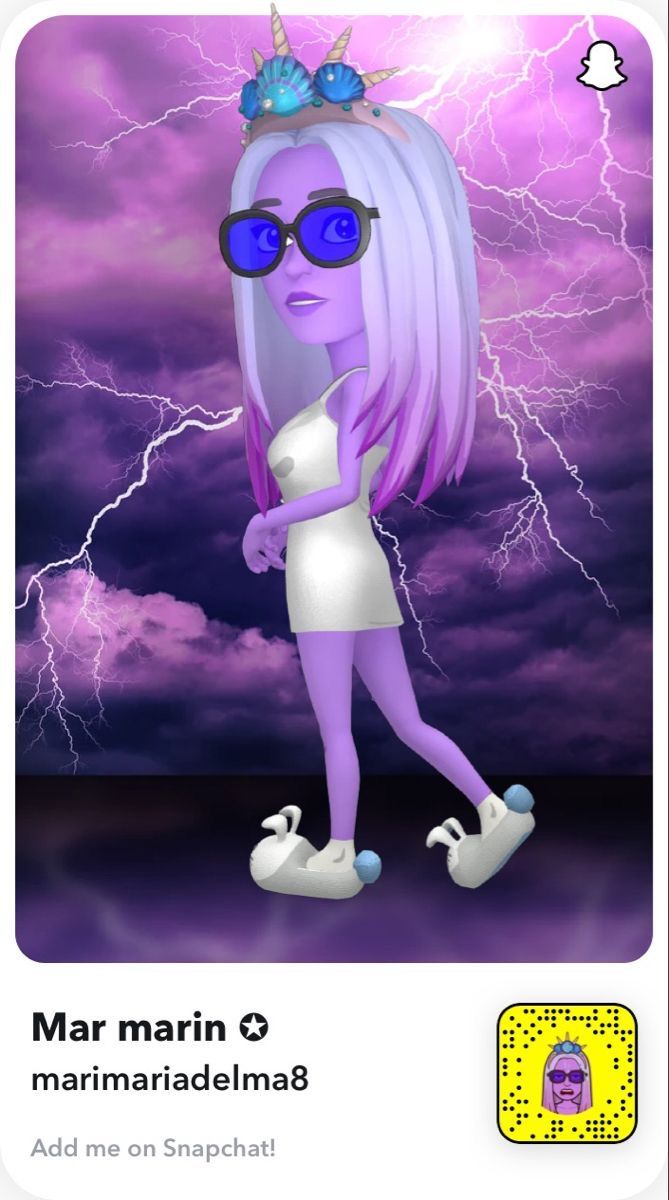 a cartoon character wearing sunglasses and standing in front of a purple sky with lightning behind her