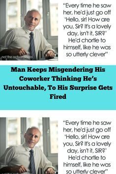 two pictures with the same caption in each one, and an image of a man sitting at a desk