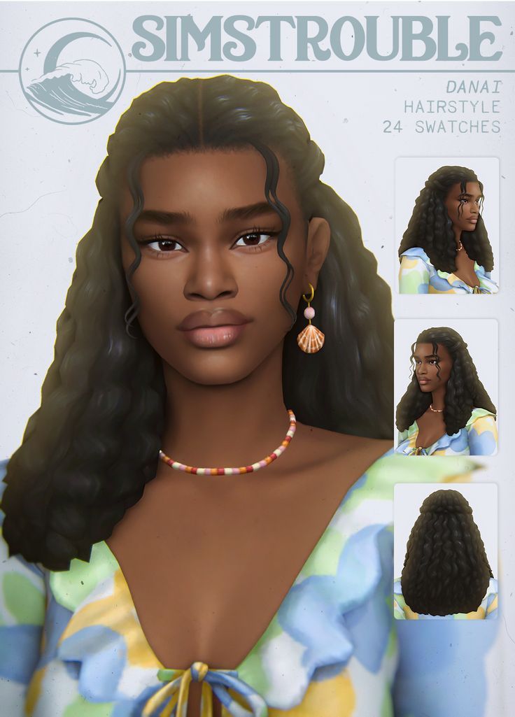 Sims 4 CC, Custom Content, Hairstyles, Curly Hair Poc Sims4 Cc, Poc Hair Sims 4 Cc, Sims 4 Afro Hair, Sims 4 Curly Hair, Mods Ts4, Sims 4 Cc Hair, Ts4 Mods, Mod Hair, Cc Hair