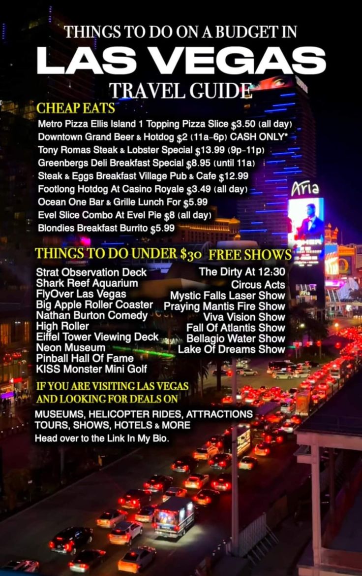 an advertisement for las vegas travel guide