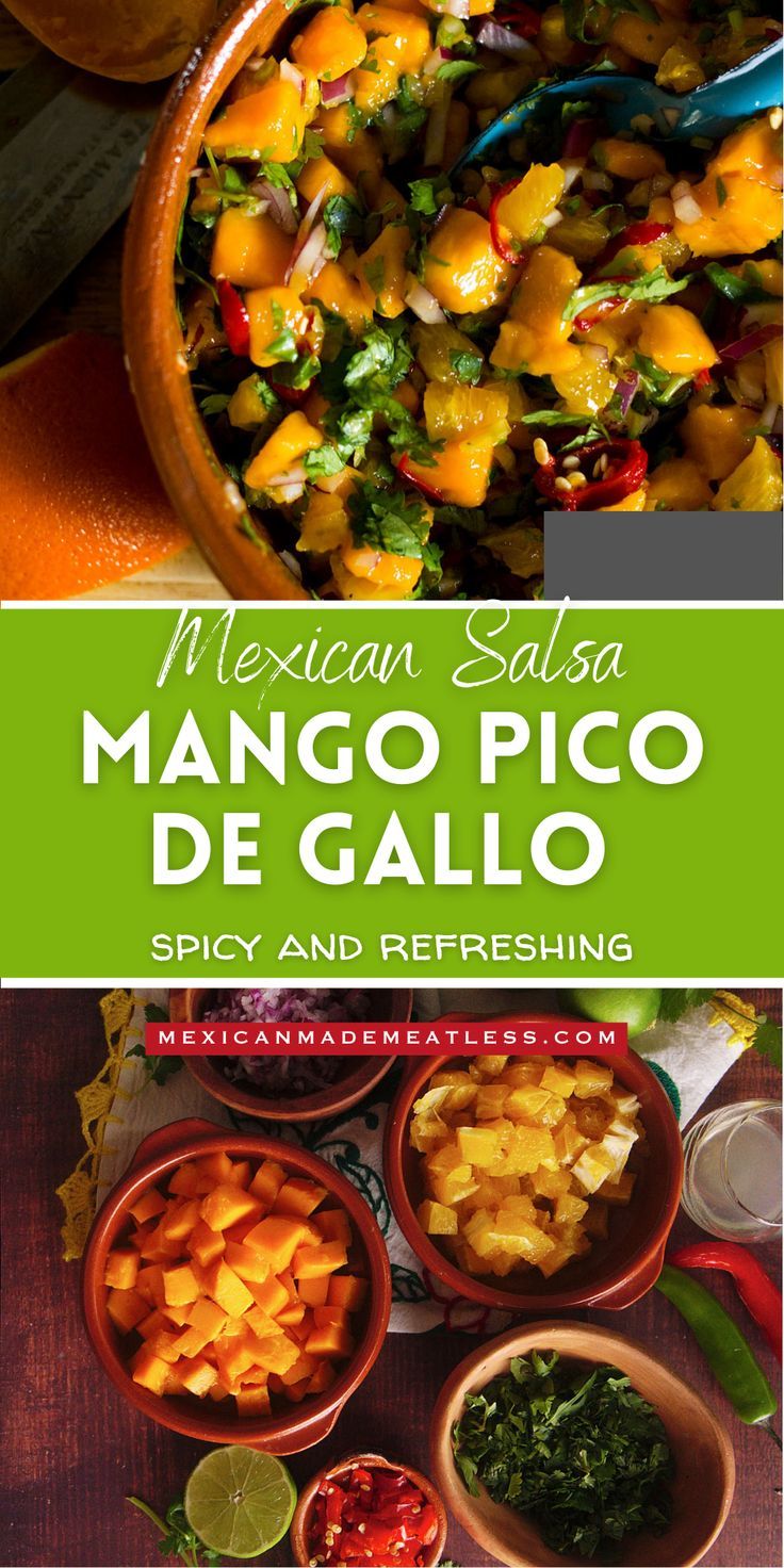 mexican salsa mango pico de galloo spicy and refreshing