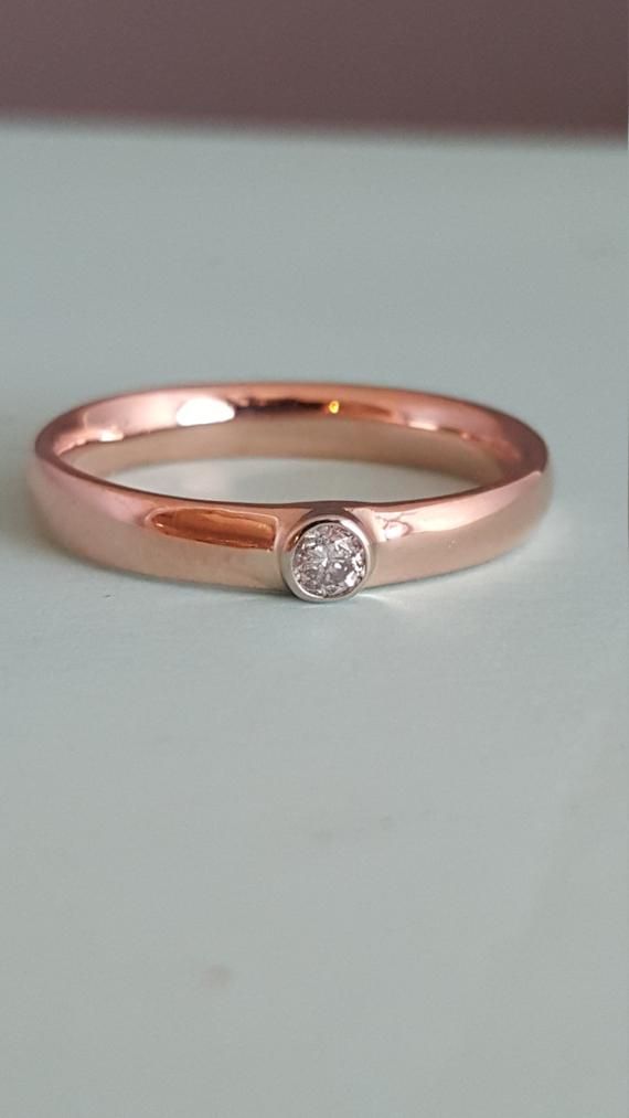 Elegant Pink Gold Ring With Bezel Setting, Elegant Pink Gold Rings With Bezel Setting, Luxury Rose Gold Diamond Ring With Bezel Setting, 14k Rose Gold Diamond Ring With Bezel Setting, Rose Gold Diamond Ring With Bezel Setting As Gift, Rose Gold Diamond Wedding Ring With Bezel Setting, Many Rings, Solitaire Diamond Ring, Rose Gold Flower