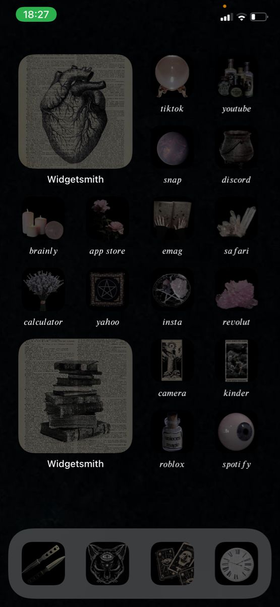 an iphone screen showing the different types of items on it, including books and candles