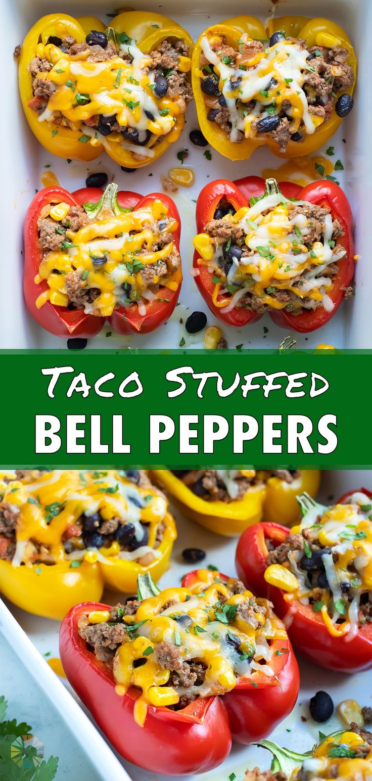 the stuffed bell peppers are ready to be eaten