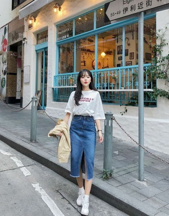 Ootd Korean Style, Rok Outfit, Korean Summer Outfits, Outfit Korean Style, Korean Fashion Summer, Outfit Korean, Rock Outfit, Korean Casual Outfits, Korean Fashion Dress