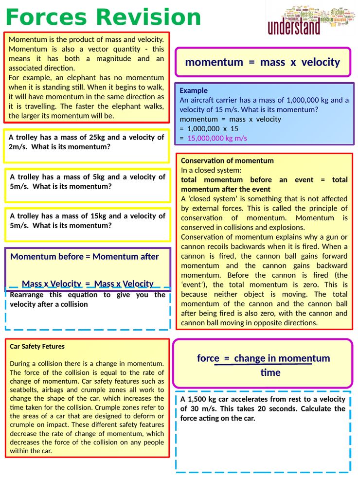 the force and motion worksheet for students to practice forces, newton's