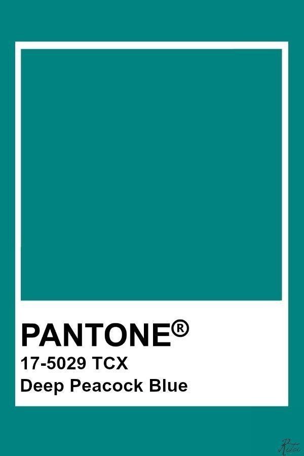 pantone's deep peacock blue color is shown