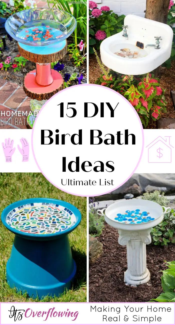 bird bath ideas that are easy to make