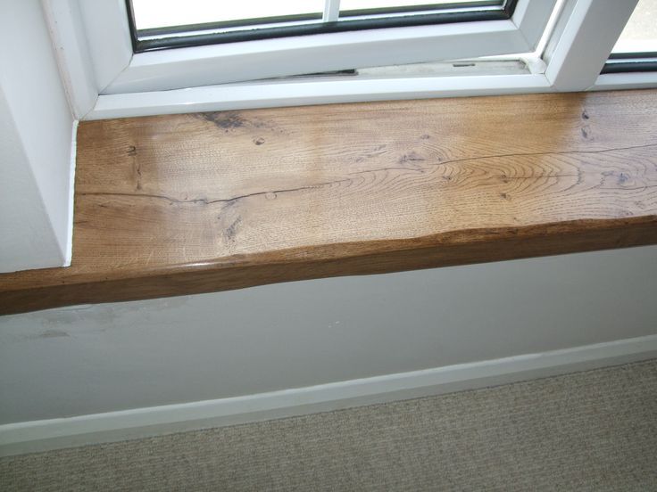 the window sill is made out of wood