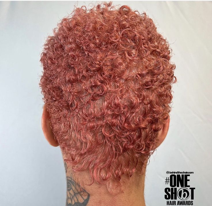 Pink Short Natural Hair, Rose Gold Hair Black Women, Short Curly Hair Dyed, Pink Twa, Colored Twa, Twa Styles, Short Dyed Hair, Dyed Curly Hair, Short Shaved Hairstyles