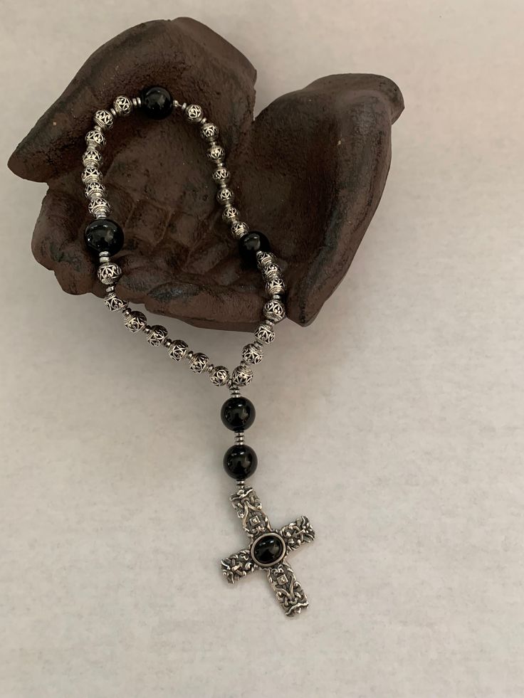 Anglican Rosary. A rosary used by Episcopalians and other Protestant Christians who find using prayer beads advantageous. Provides tactile stimulation during prayers, along with repetition, facilitating meditation and inner peace. Spiritual Beaded Rosary Bracelet With Crucifix, Spiritual Rosary With 8mm Beads For Blessing, Silver Spiritual Rosary Bracelet For Blessing, Spiritual Beaded Rosary For Blessing, Spiritual Beaded Rosary Bracelet For Blessing, Adjustable Spiritual Rosary For Healing, Spiritual Rosary With 108 Beads And Crucifix, Spiritual Rosary With 8mm Beads, Spiritual Rosary With 8mm Beads For Healing