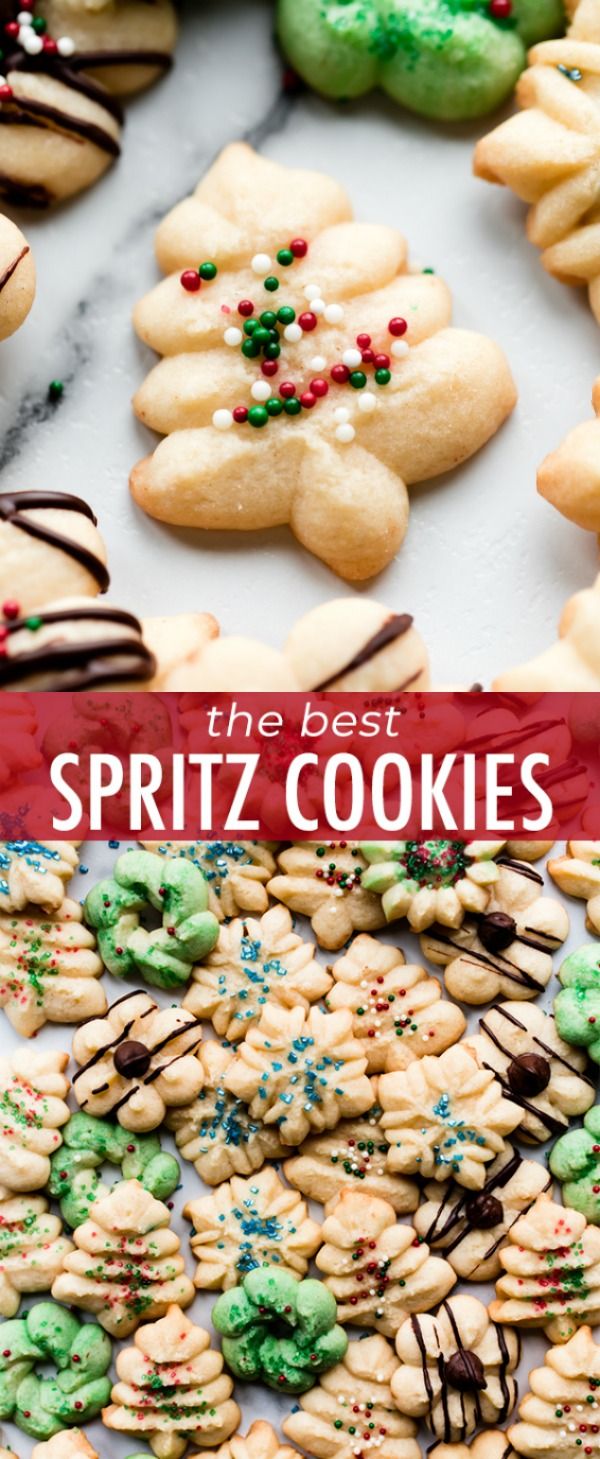 the best spritz cookies for christmas and new year's eve are on display