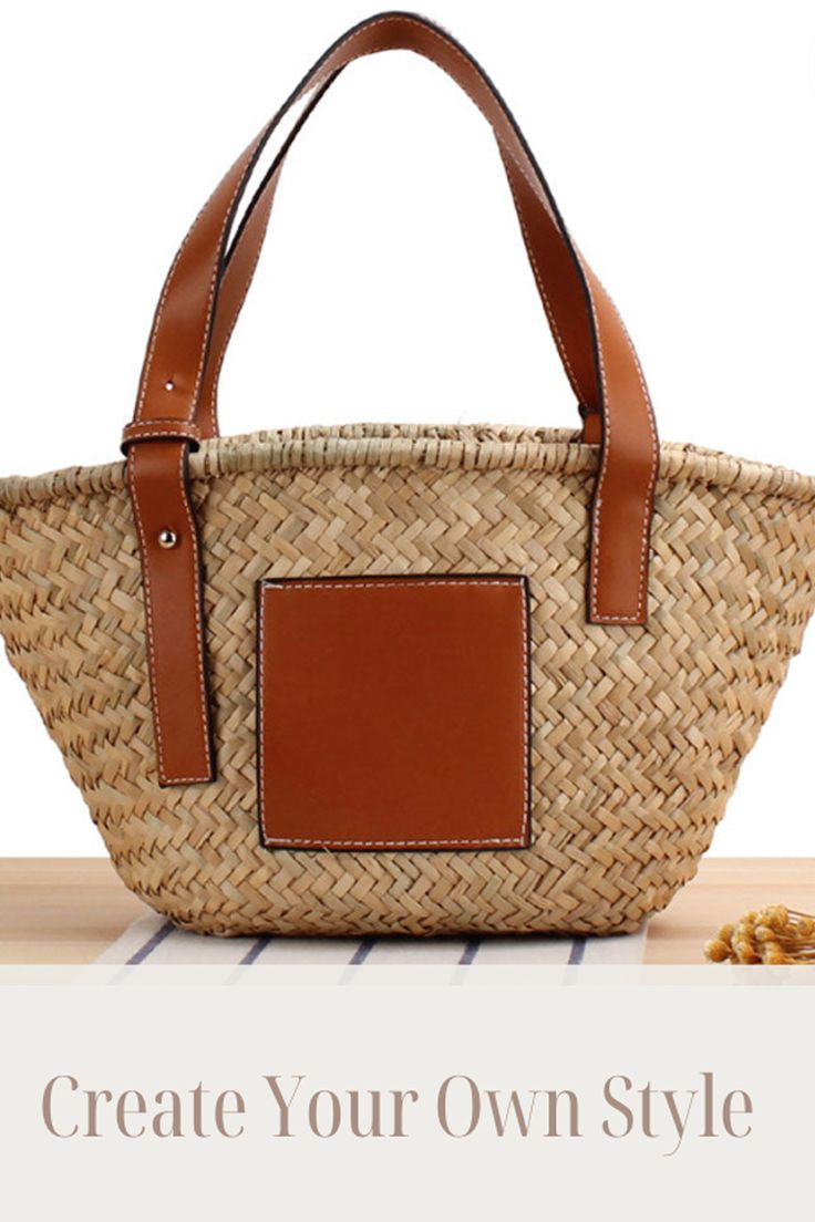 Stylish beach bag with leather shoulder straps, a loop closure with self-tie strings and natural raffia material. This vintage yet leisure handbag is perfect for your casual outfit and chic beach look.👙 Casual Beige Satchel For Beach, Casual Beige Satchel For The Beach, Trendy Satchel For Beach Season, Trendy Beach Satchel For Beach Season, Casual Brown Satchel For Beach, Casual Brown Satchel For The Beach, Summer Beach Season Shoulder Satchel, Summer Beach Season Satchel Shoulder Bag, Trendy Natural Satchel For The Beach