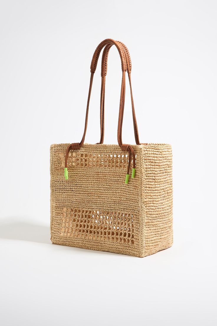 Large natural raffia tote bag Woven Leather Double Handle Beach Bag, Double Handle Woven Leather Beach Bag, Leather Crochet Tote Bag With Braided Handles, Rectangular Woven Leather Beach Bag For Shopping, Everyday Brown Woven Leather Beach Bag, Handwoven Leather Tote Crochet Bag, Handwoven Leather Crochet Tote Bag, Natural Crochet Tote Bag With Leather Handles, Shopping Straw Bag With Woven Leather Double Handle