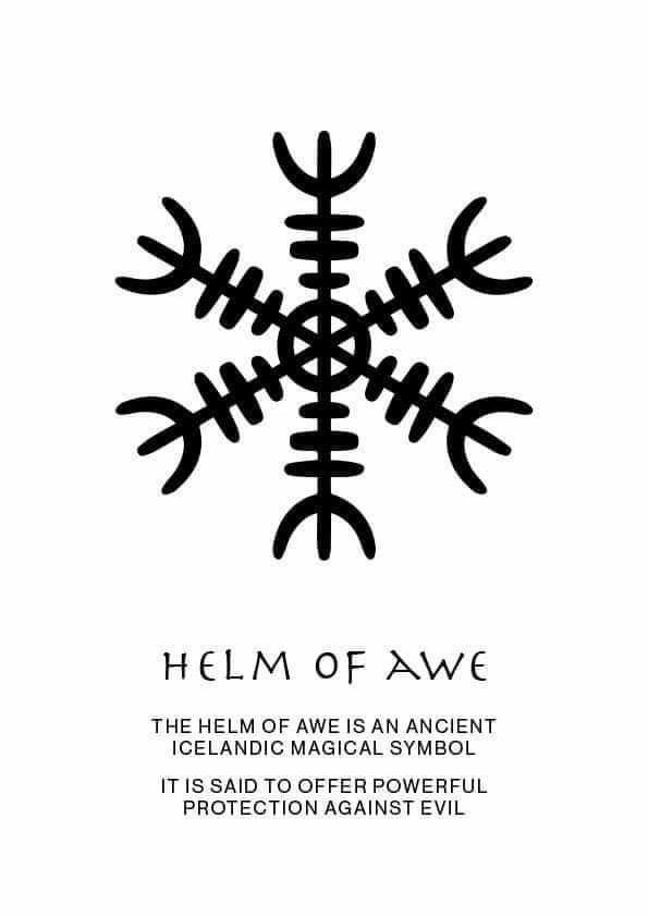 the hem of awe is an ancient scientific magic symbol it is said to offer powerful protection and protection against evil