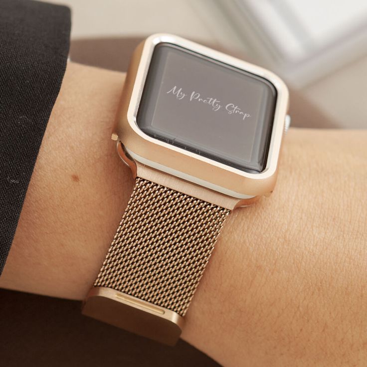 Stainless steel Apple Watch Strap – Pretty Straps™ Modern Luxury Apple Watch Bracelet Strap, Luxury Modern Apple Watch Band With Leather Strap, Luxury Gold Apple Watch Band With Bracelet Strap, Luxury Gold Bracelet Strap Apple Watch Band, Luxury Adjustable Apple Watch Band With Solid Link, Gold Sunset, Gold Apple Watch, Pearl Strands Necklace, Apple Watch Models