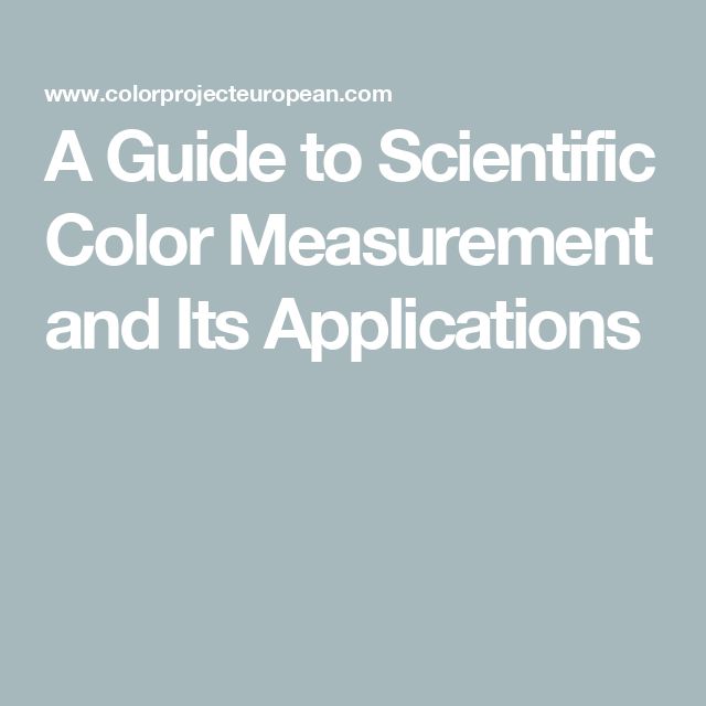 the title for a guide to scientific color measurement and its applications, with an image of a