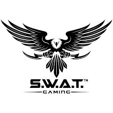 an eagle logo with the words swatt gaming on it's chest and wings